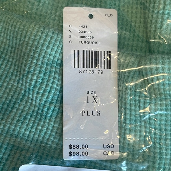 Anthropologie Pilcro Long-Sleeve Slouchy Cowl-Neck Top NWT SZ 1X - Picture 10 of 15